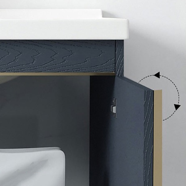 Contemporary Wall Mount Bath Vanity Mirror Cabinet Vanity Cabinet with Storage Shelving