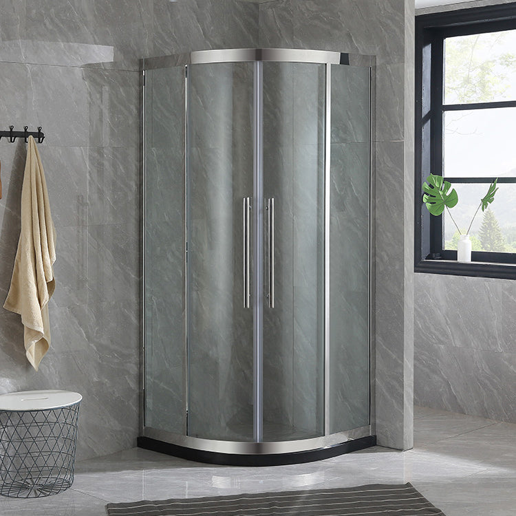 Semi-Frameless Tempered Glass Shower Enclosure Double Handles Shower Enclosure