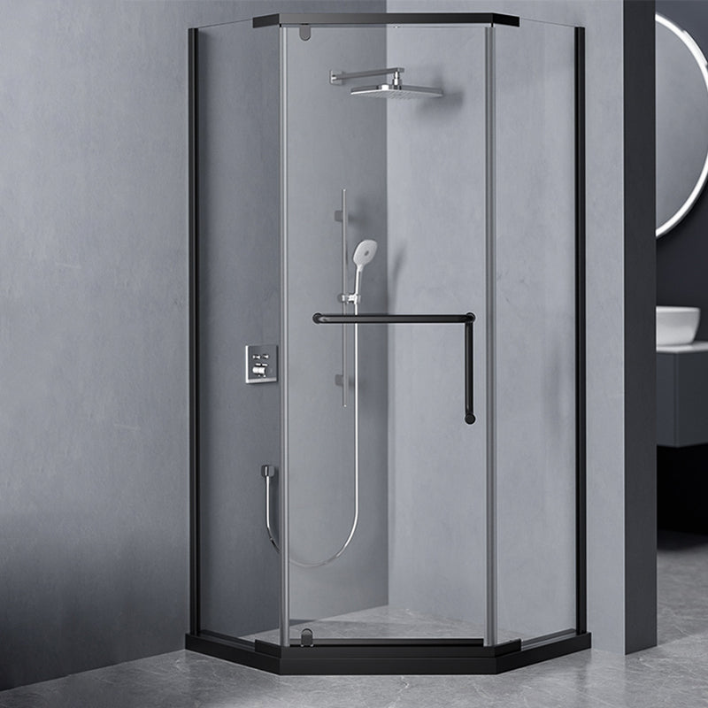 Linear Sliding Double Handles Shower Enclosure Metal Semi-Frameless Shower Enclosure