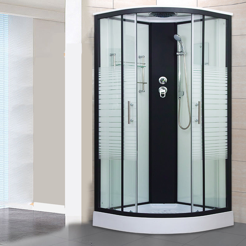 Clear Glass Double Sliding Shower Enclosure One Piece Framed Shower Enclosure