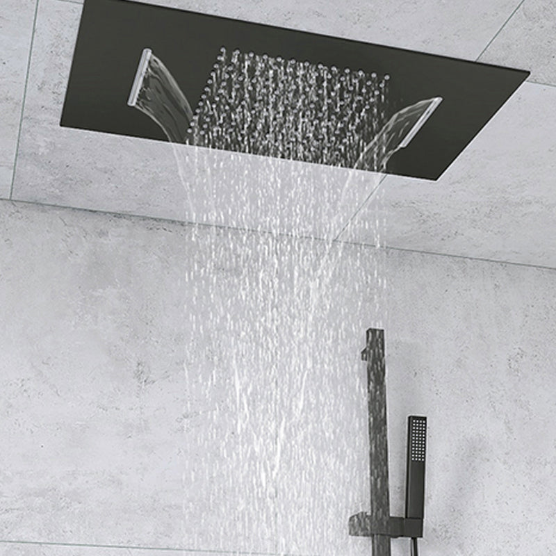 Shower Set into The Wall Concealed Waterfall Thermostatic Shower Set Full Copper