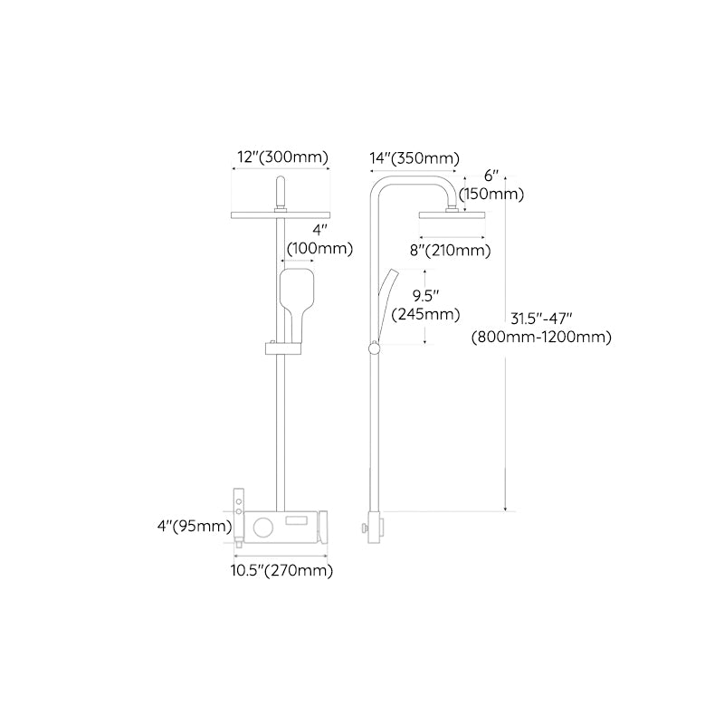 Smart Shower Set Digital Display Shower Ultra-thin Constant Temperature Shower Full Copper