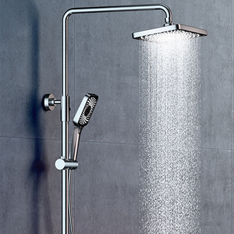 Grey Shower Set Thermostatic Button Intelligent Digital Display Bathroom Rain Shower Head