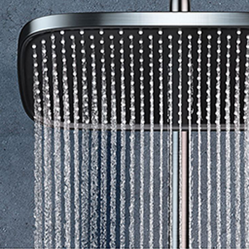 Grey Shower Set Thermostatic Button Intelligent Digital Display Bathroom Rain Shower Head