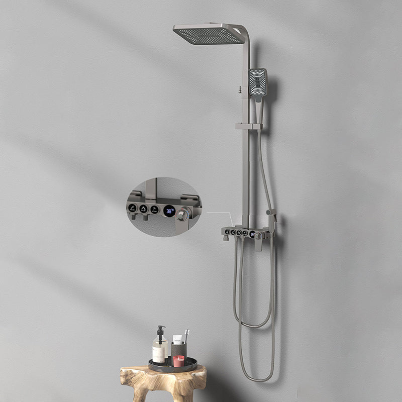 Contemporary Style Brass Shower Faucet with Shower Arm Wall Mounted Shower Combo