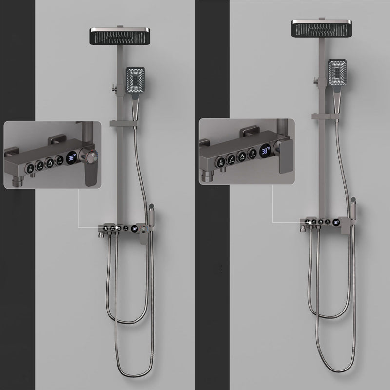 Contemporary Style Brass Shower Faucet with Shower Arm Wall Mounted Shower Combo