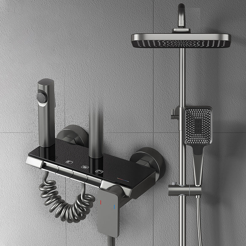 Modern Brass Shower Faucet Valve Included Wall Mounted Shower Combo