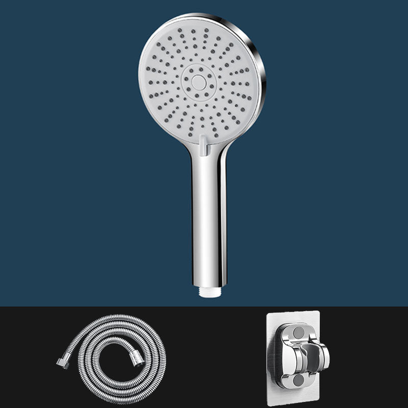 ABS Plastic Handheld Shower Head High Flow 5-Spray Patterns Wall-Mount Showerhead