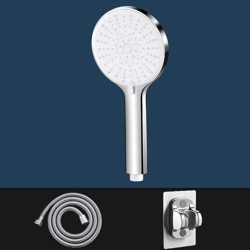 ABS Plastic Handheld Shower Head High Flow 5-Spray Patterns Wall-Mount Showerhead