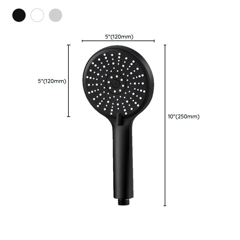 ABS Plastic Handheld Shower Head High Flow 5-Spray Patterns Wall-Mount Showerhead