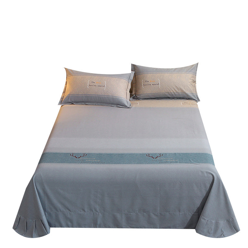 Fitted Sheet Cotton Floral Printed Wrinkle Resistant Super Soft Bed Sheet Set
