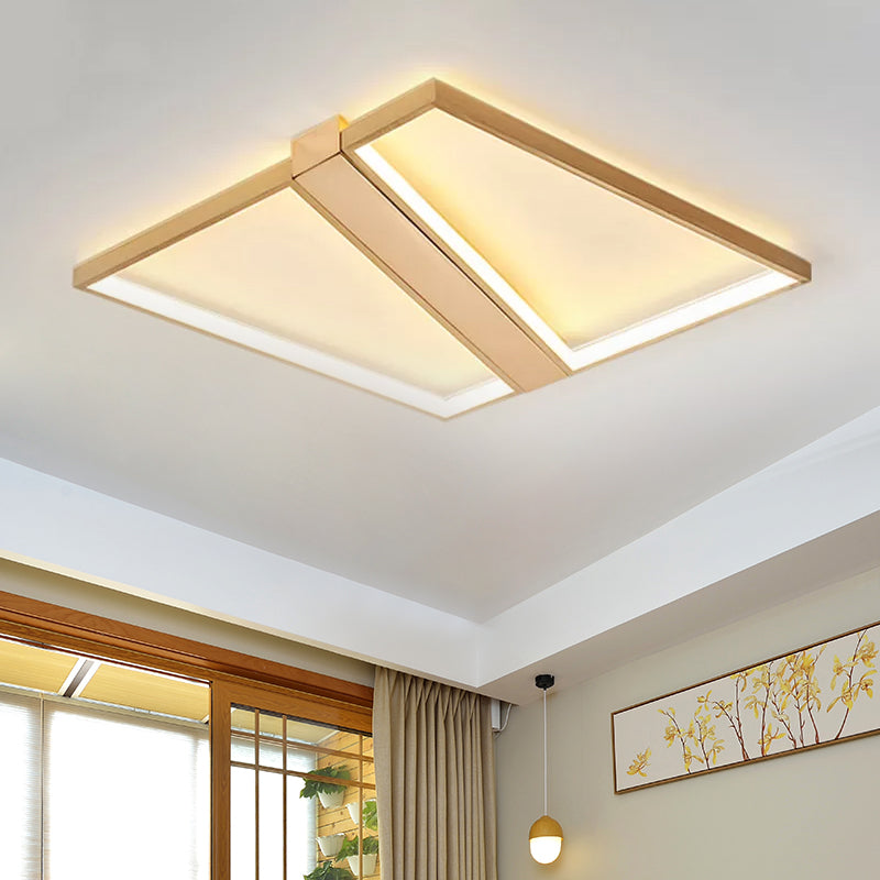 Gold Metall Spliced Square Decken Flush Mount Moderne 18"/23.5" W LED Flush Mount Licht für Schlafzimmer in Warm/Weiß