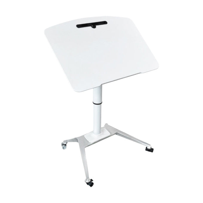 Rectangular Shaped Standing Desk White and Natural Writing Desks for Office