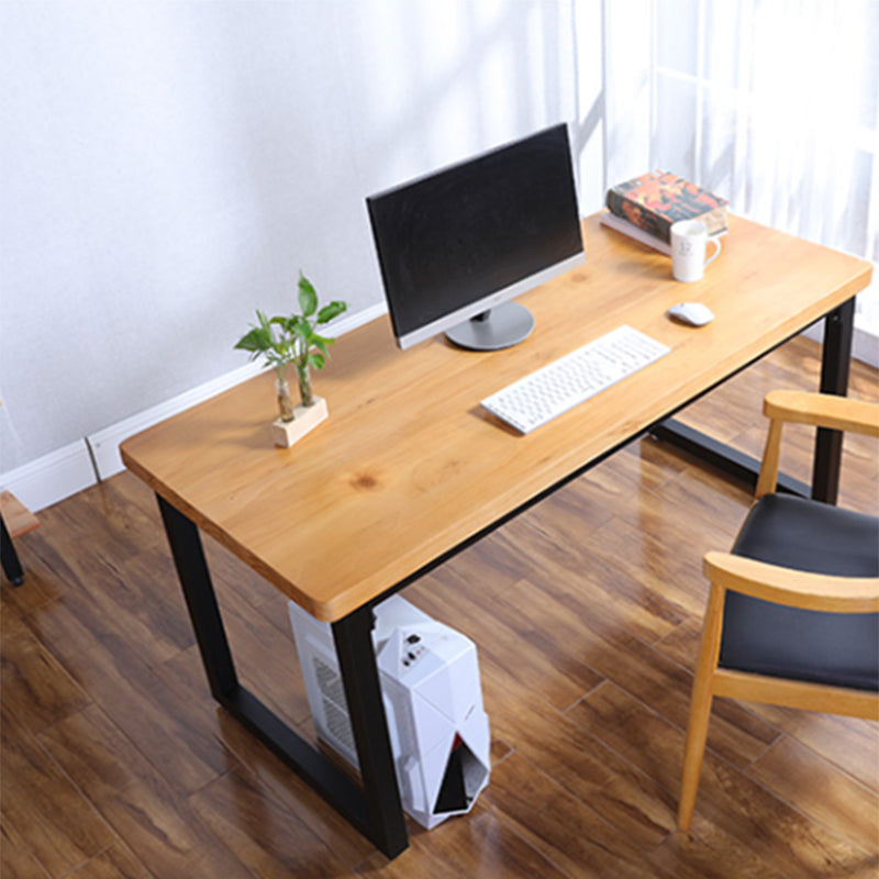 Solid Wood Rectangular Office Desk Sled Base 29.53-inch Tall Writing Desk