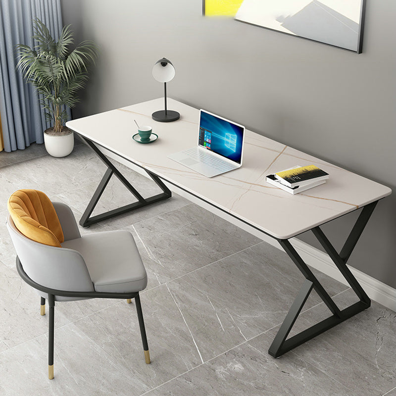 Modern Gaming Desk Antique Finish Computer Desk with Metal Legs