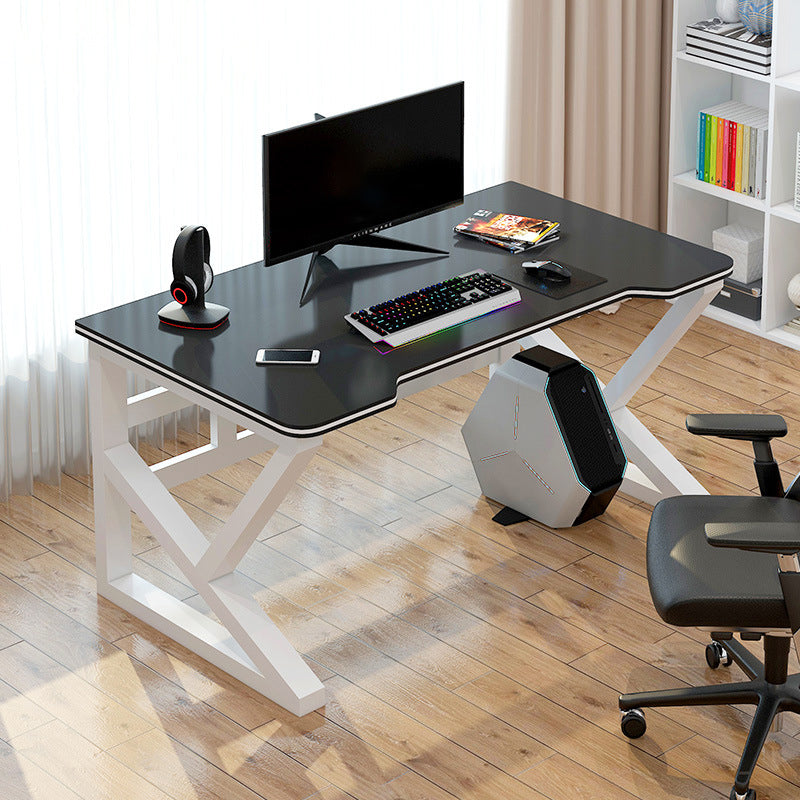 Contemporary Office Desk Wooden Computer Desk with Metal Legs