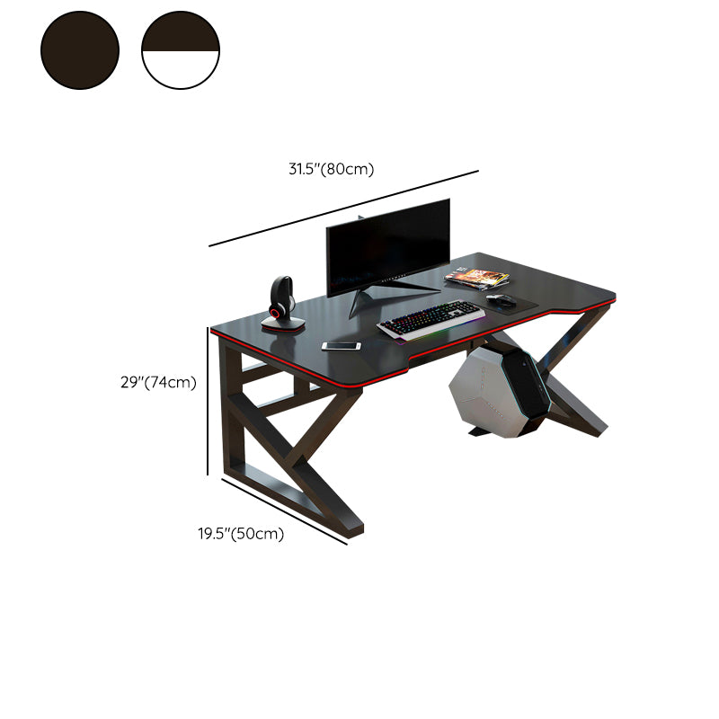 Contemporary Office Desk Wooden Computer Desk with Metal Legs