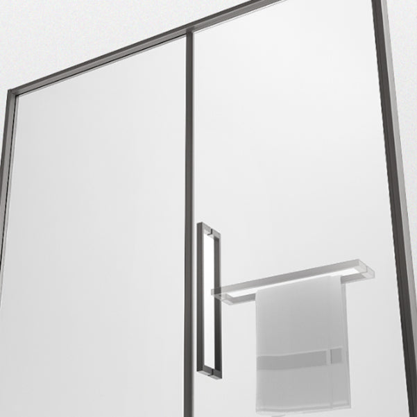 Glass and Metal Shower Door Simple One-Line Shower Bath Door