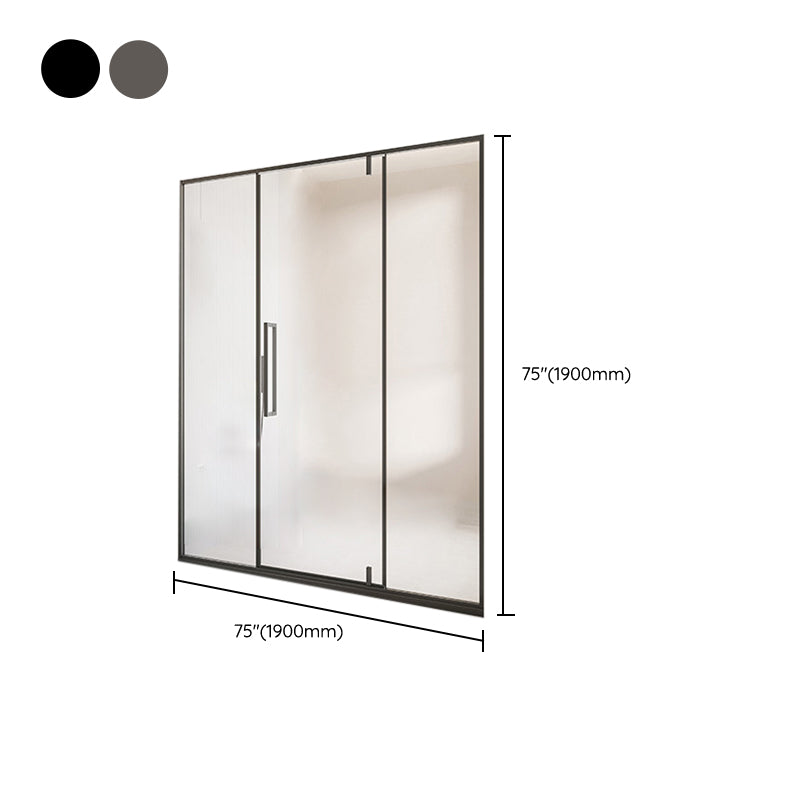 Glass and Metal Shower Door Simple One-Line Shower Bath Door