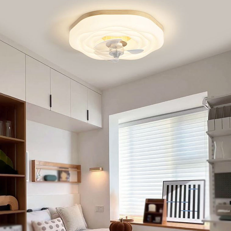 3-Blade Ceiling Fan Modernism Acrylic LED Fan with Light for Home