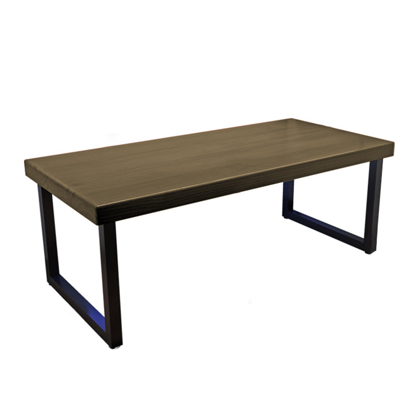 Contemporary Solid Wood Computer Desk Sled Base 29.53" Tall Gaming Desk