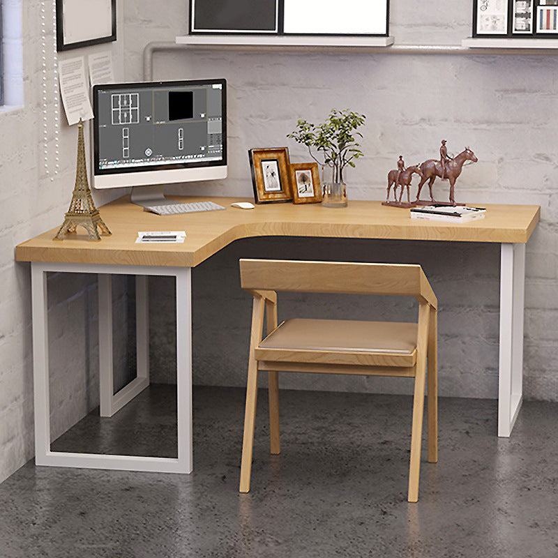 Modern Style Solid Wood Writing Desk L-Shape Office Desk for Office