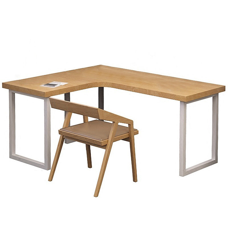 Modern Style Solid Wood Writing Desk L-Shape Office Desk for Office