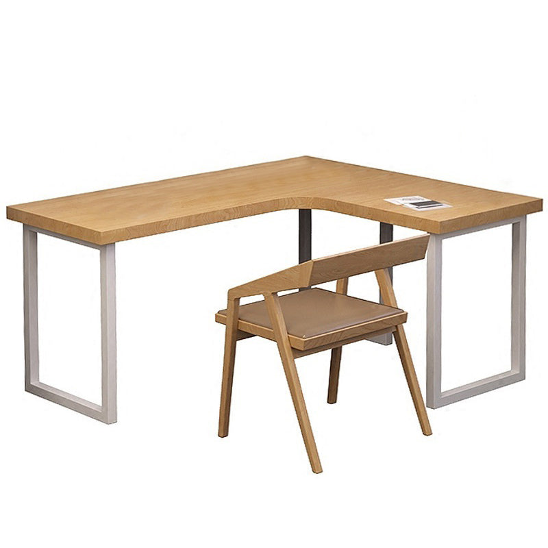 Modern Style Solid Wood Writing Desk L-Shape Office Desk for Office