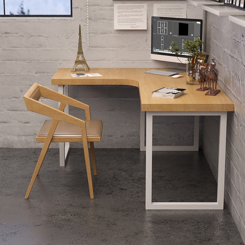 Modern Style Solid Wood Writing Desk L-Shape Office Desk for Office