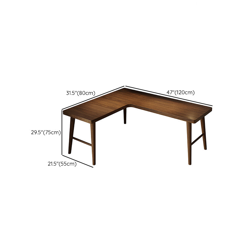 Industrial L-Shape Writing Desk Solid Wooden Office Desk for Office