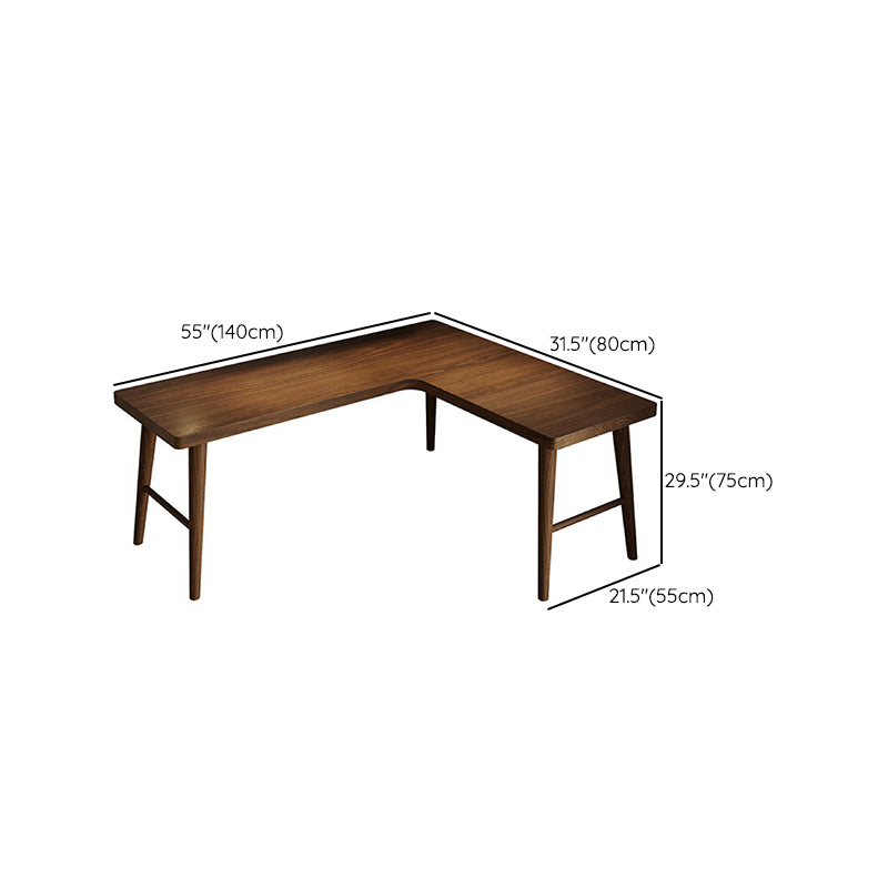 Industrial L-Shape Writing Desk Solid Wooden Office Desk for Office