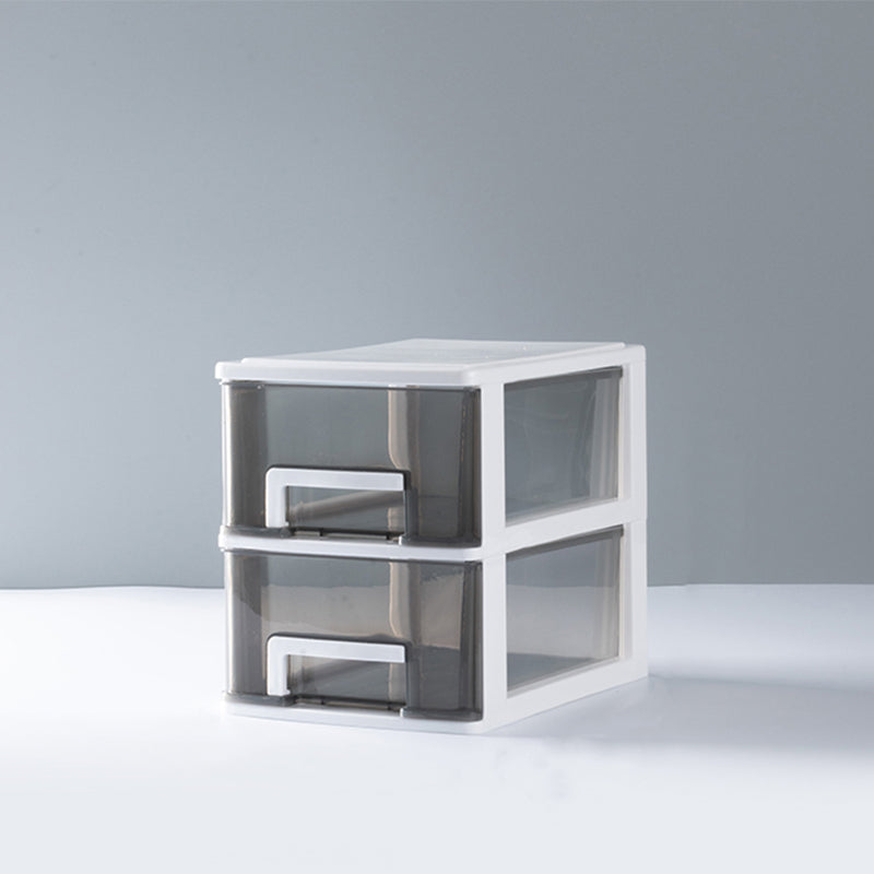 Transparent File Cabinet Vertical Modern Plastic Filing Cabinet for Home Office