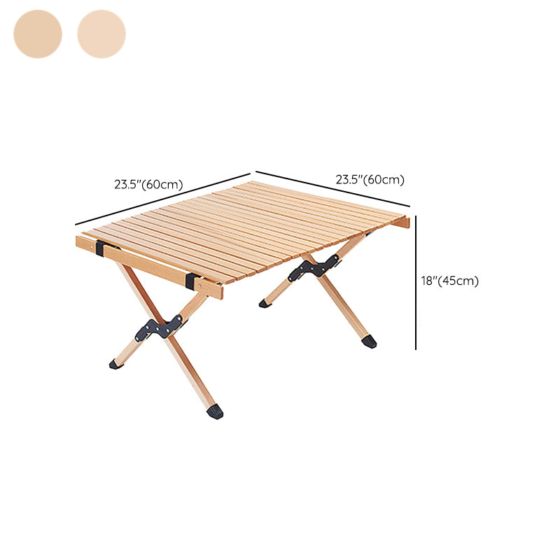 Removable Solid Wood Camping Table Modern Foldable Camping Table