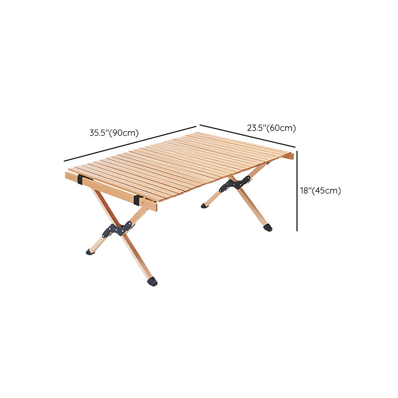 Removable Solid Wood Camping Table Modern Foldable Camping Table