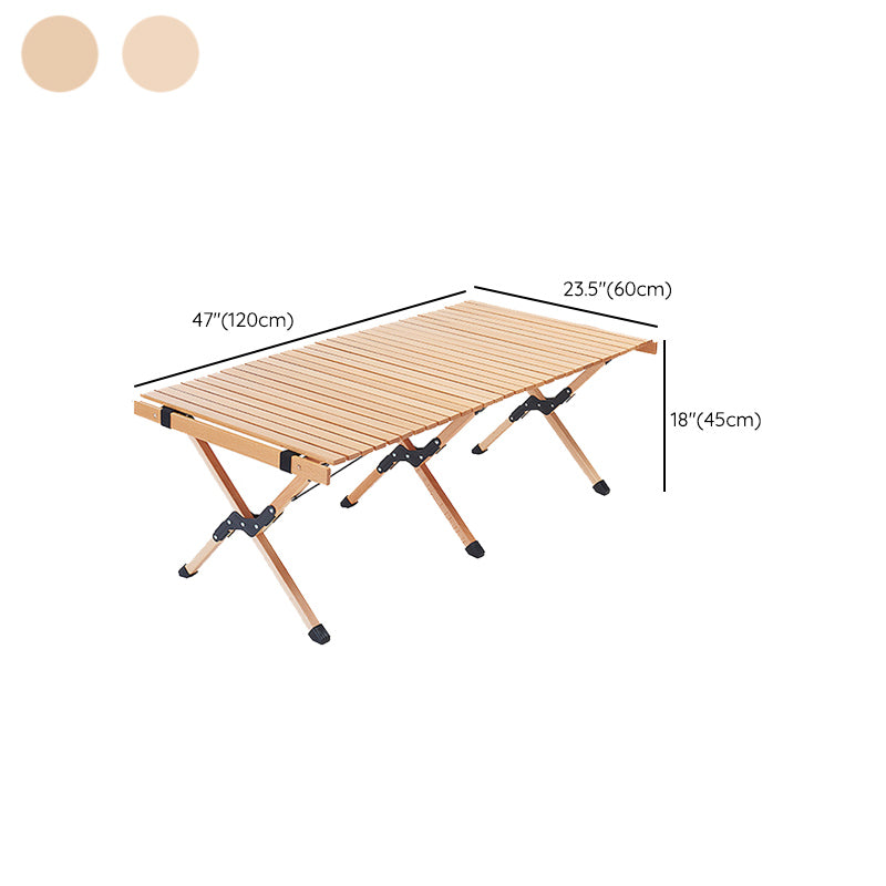 Removable Solid Wood Camping Table Modern Foldable Camping Table