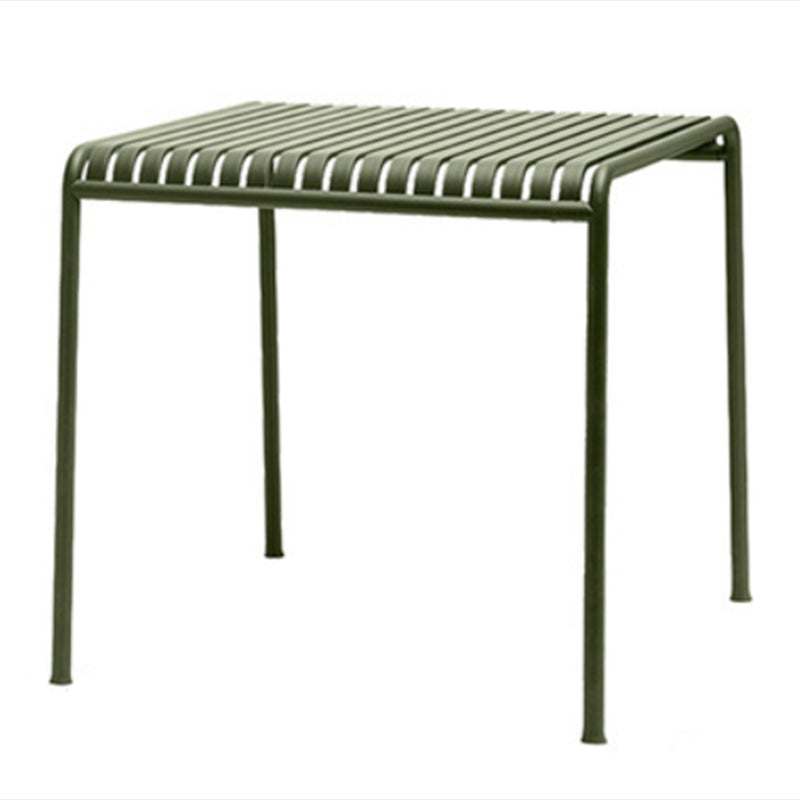 Contemporary Green Iron Patio Table Outdoor Rectangle/Square Patio Table