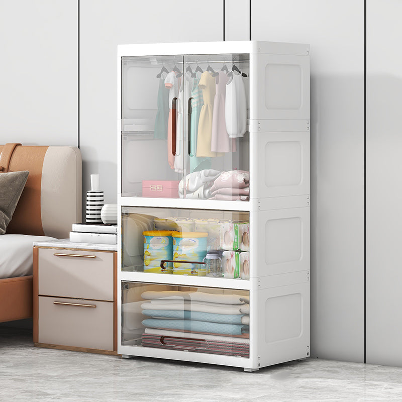 Modern Style Plastic Armoire Cabinet Bedroom Youth Armoire with Door