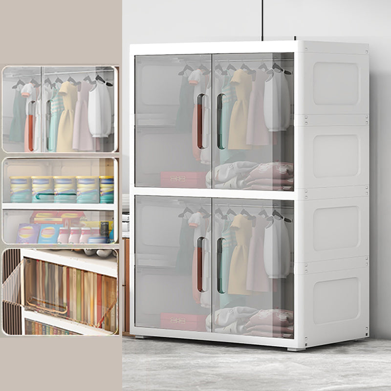 Modern Style Plastic Armoire Cabinet Bedroom Youth Armoire with Door