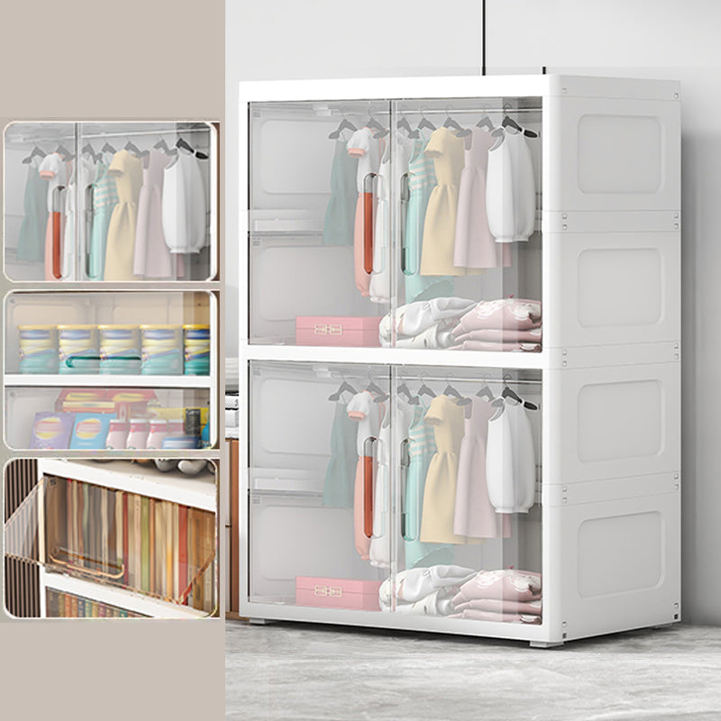 Modern Style Plastic Armoire Cabinet Bedroom Youth Armoire with Door