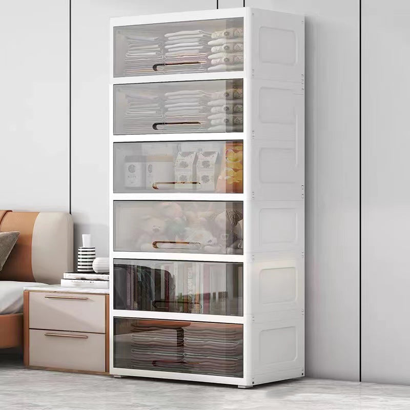 Modern Style Plastic Armoire Cabinet Bedroom Youth Armoire with Door