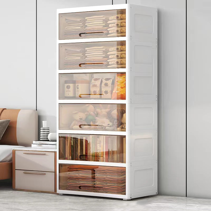 Modern Style Plastic Armoire Cabinet Bedroom Youth Armoire with Door