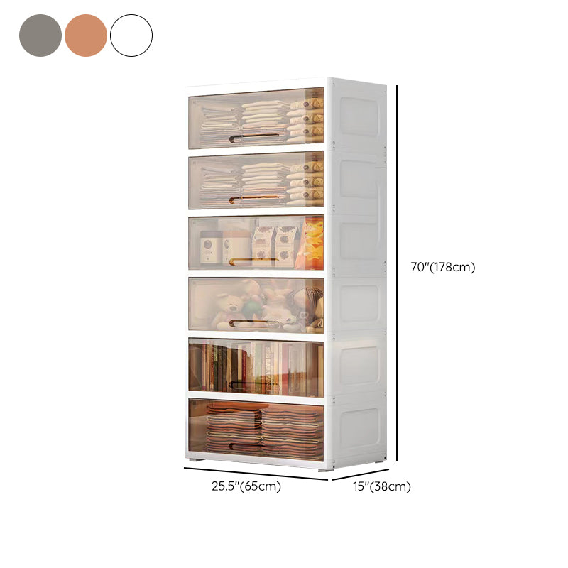 Modern Style Plastic Armoire Cabinet Bedroom Youth Armoire with Door