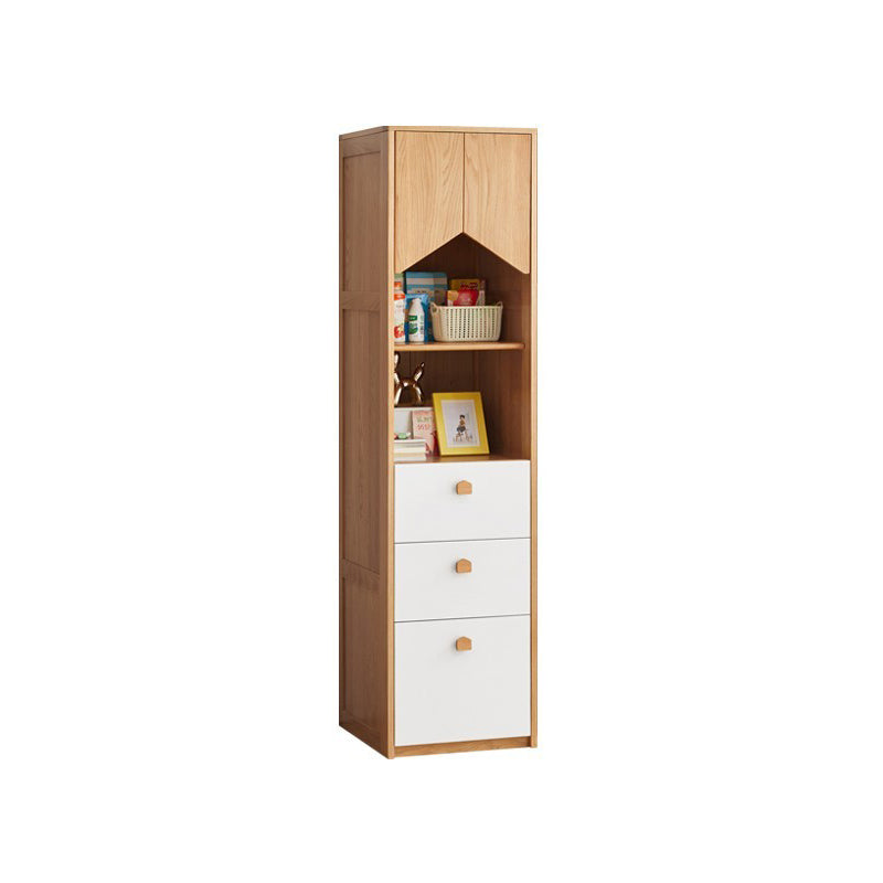 Light Wood Armoire Cabinet Modern Solid Wood Wardrobe Armoire