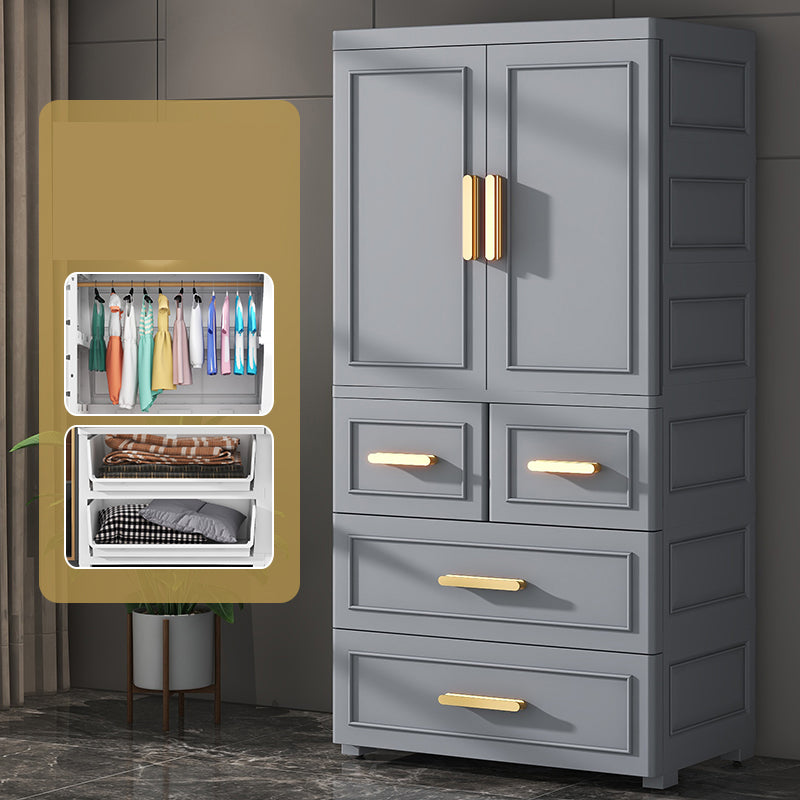 Contemporary Bedroom Armoire with Drawer Plastic Armoire Cabinet