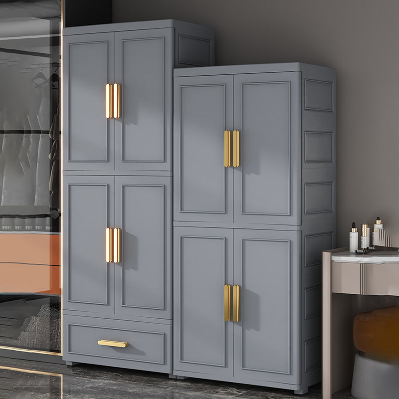 Contemporary Bedroom Armoire with Drawer Plastic Armoire Cabinet