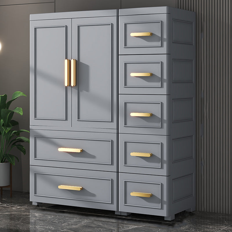 Contemporary Bedroom Armoire with Drawer Plastic Armoire Cabinet