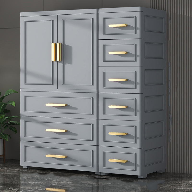 Contemporary Bedroom Armoire with Drawer Plastic Armoire Cabinet