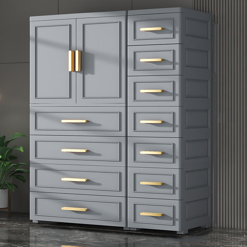 Contemporary Bedroom Armoire with Drawer Plastic Armoire Cabinet