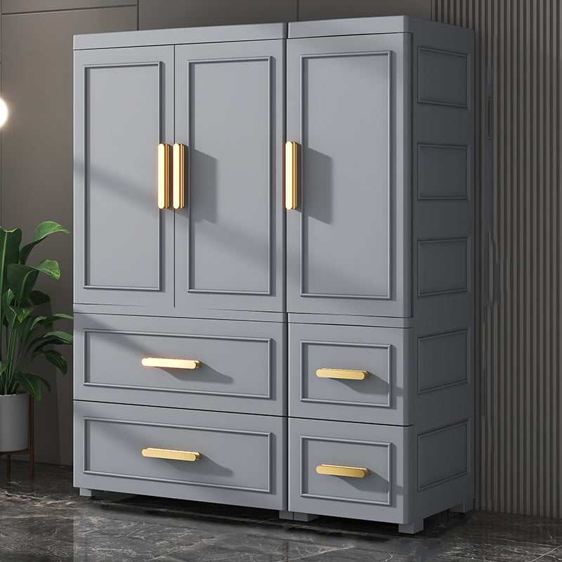 Contemporary Bedroom Armoire with Drawer Plastic Armoire Cabinet