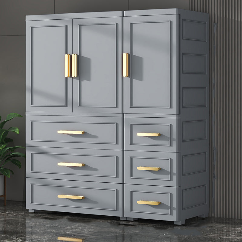 Contemporary Bedroom Armoire with Drawer Plastic Armoire Cabinet